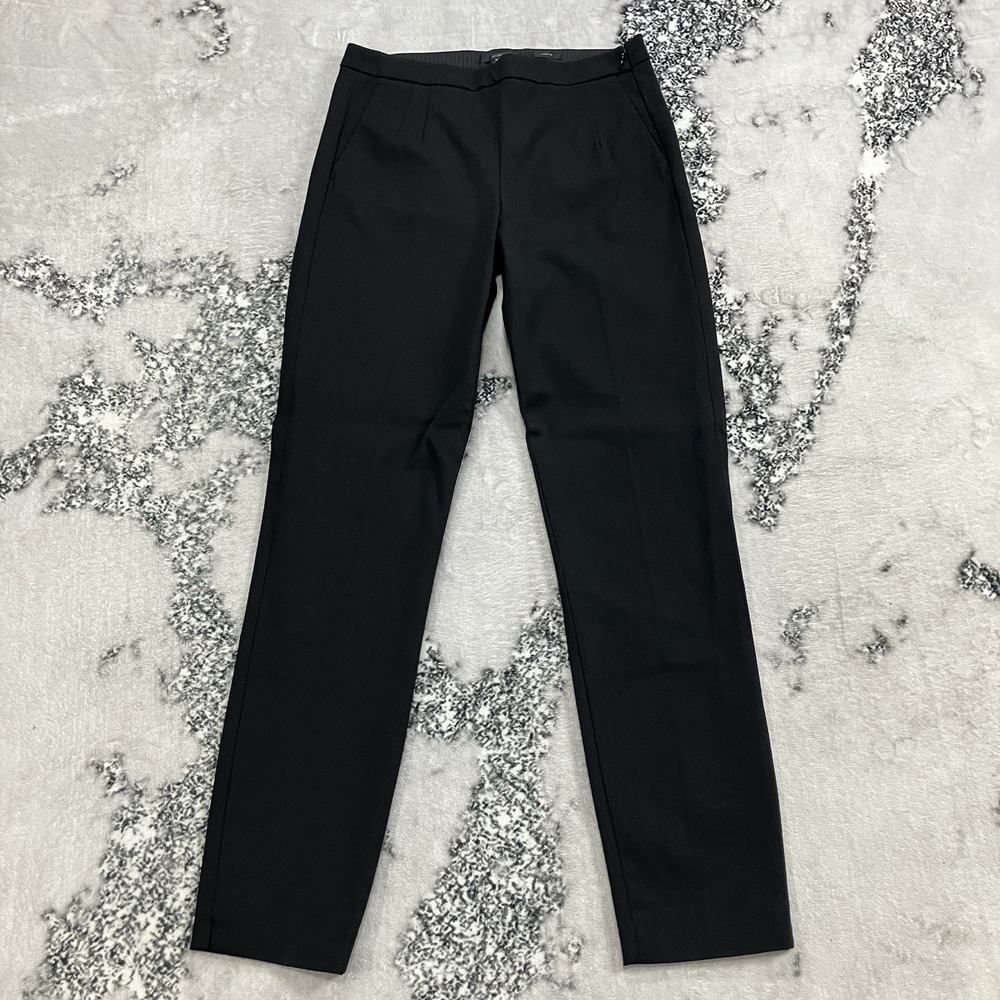 J.Crew Martie‎ Black Slim Ankle Pants Women's Size 2 Tall Career Work Stretch